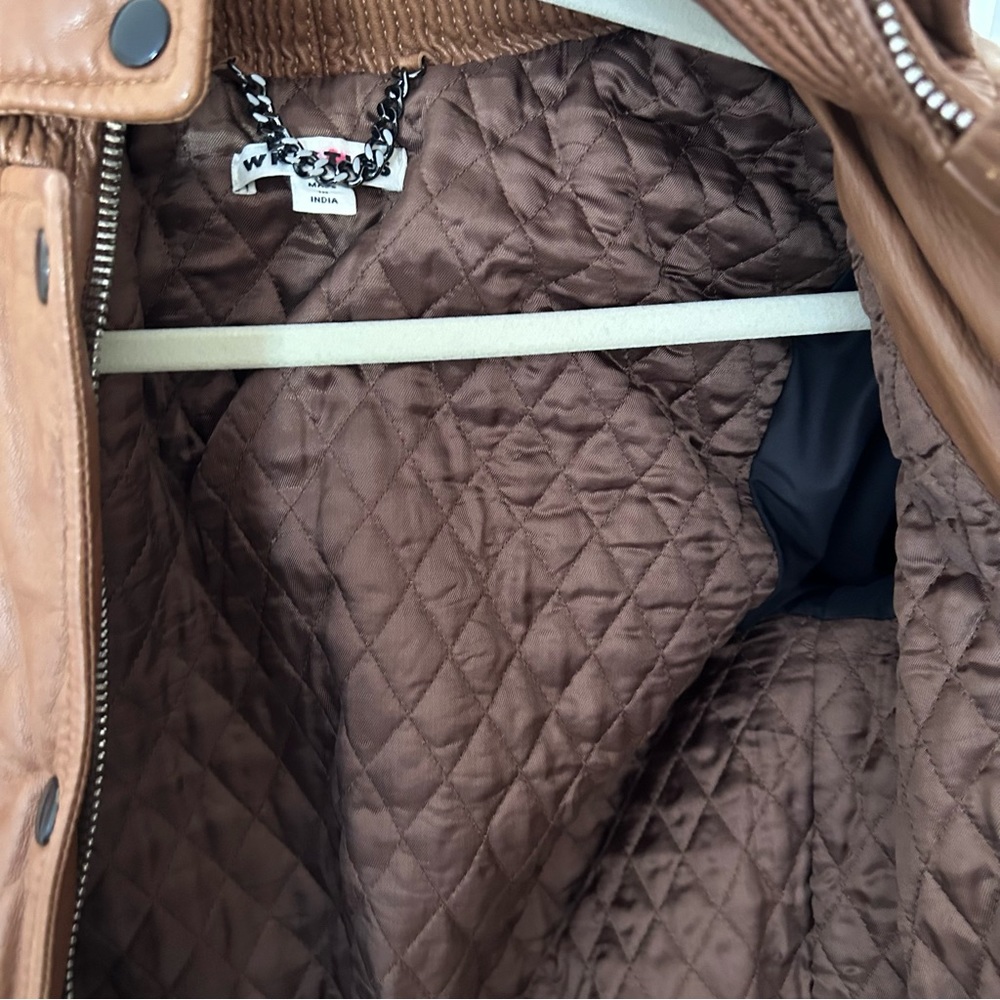 Whistles leather puffer coat jacket Size XS - Picture 6 of 8